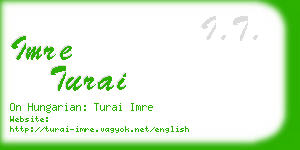 imre turai business card